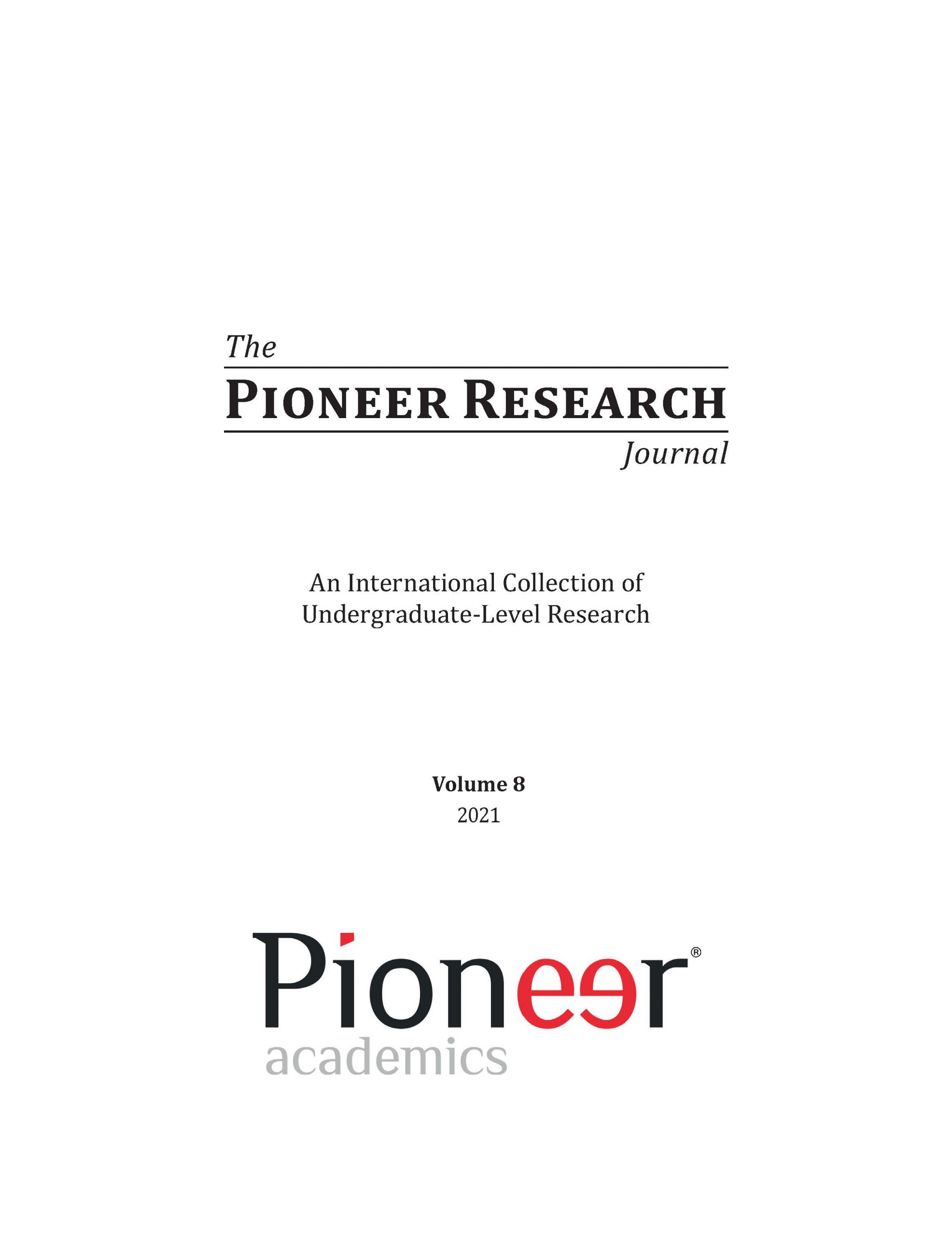 2021 Pioneer Research Journal